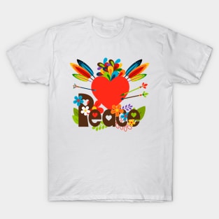 Peace heart illustration T-Shirt